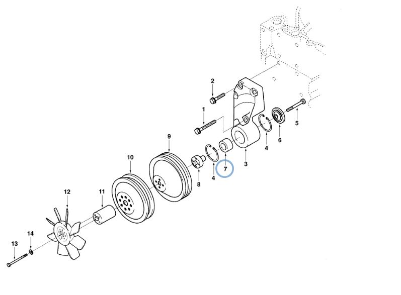 Hihnapyörän laakeri - 11716086 - Image 2